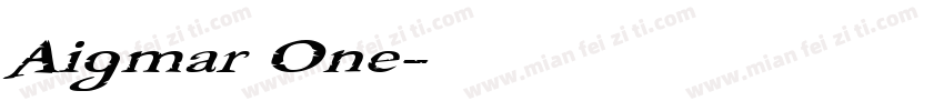 Aigmar One字体转换